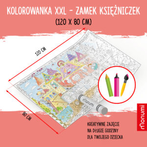 Monumi COLOURING POSTER XXL - Zamek Księżniczek