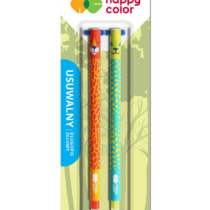 Happy Color WILD USZAKI Zestaw 2 Niebieskich Wymazywalnych Długopisów 0,5mm