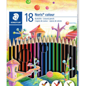 Staedtler Sześciokątne Kredki Ołówkowe Noris Colour 18 Kolorów