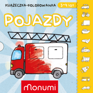 Monumi harmonijka książeczka kolorowanka POJAZDY