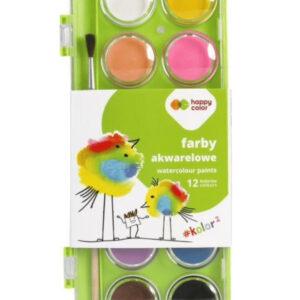 Happy Color Zestaw Farb Akwarelowych Premium 12 Kolorów