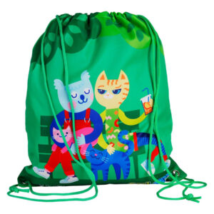 Happy Color Worek Na Obuwie Cool Gang Zielony Dreamer&Kitty