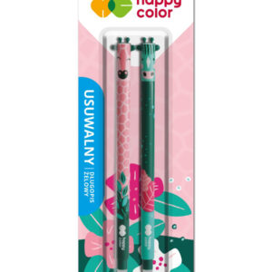 Happy Color AFRYKANKI Zestaw 2 Niebieskich Wymazywalnych Długopisów 0,5mm