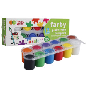 Happy Color Zestaw Farb Plakatowych Tempera 12x25ml