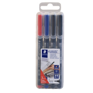 Staedtler Foliopisy Lumocolor permanent 4szt. w etui