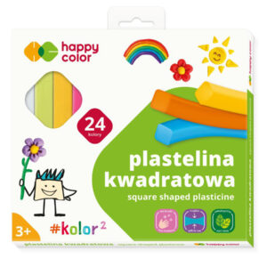 Happy Color Szkolna Plastelina Kwadratowa 24 Kolory