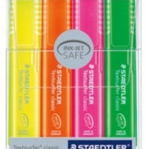 Staedtler Zakreślacze Neonowe W Plastikowym Etui 4 Sztuki