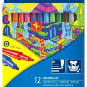 Staedtler Wielokolorowe Flamastry Szkolne Noris Club 12 Sztuk